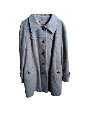 Vintage Macintosh Ranch Granny Wool Blend Peacoat Coat Medium/L 1970's Winter